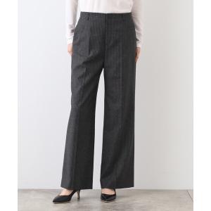 パンツ 「日本製／SETUP可能／インポート素材」ストライプワイドストレードパンツ レディース