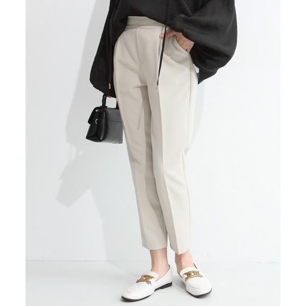 パンツ 「全14色」選べる丈 センタープレステーパードパンツ レディース