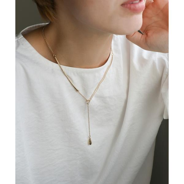ネックレス ニュアンスYシルエットドロップネックレス レディース