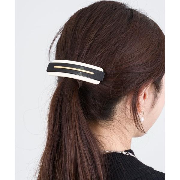 ヘアクリップ 「ROSEMATIC」バレッタ　ツートンカラー