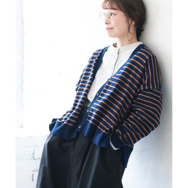 カーディガン センスなボーダーカーディガン レディース