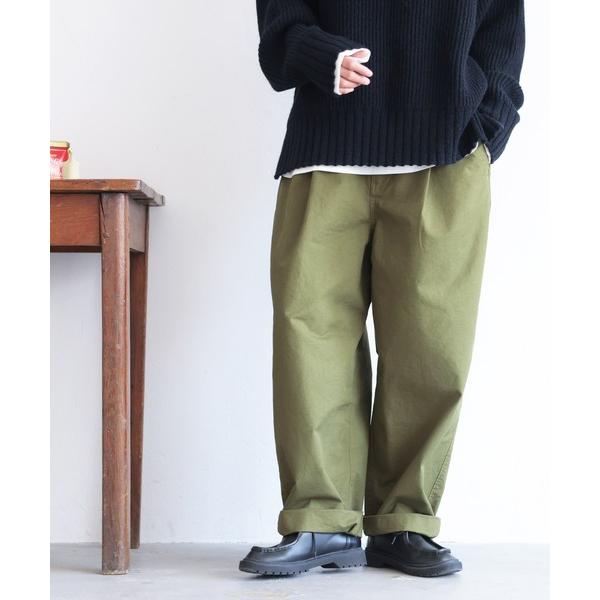 パンツ 私のオリーブテーパード レディース