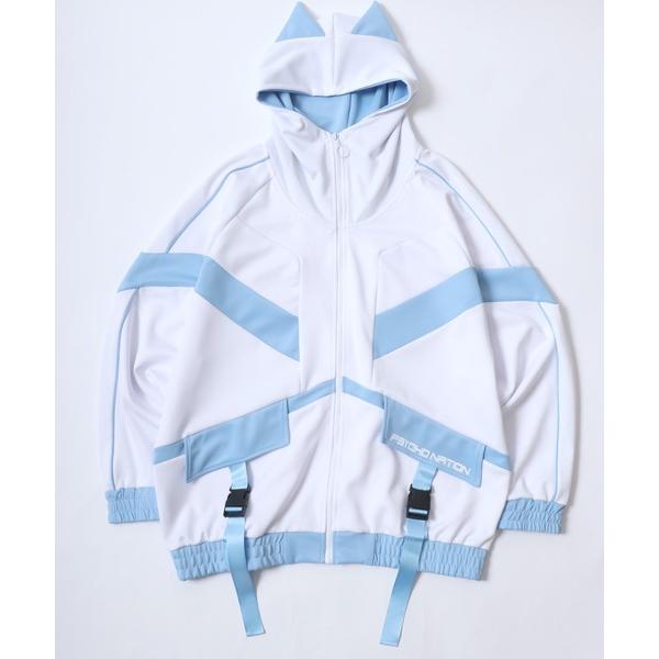 ジャージ PSYCHO NATION（サイコネーション）サイバー系猫耳ジャージパーカー/ジップアップ...