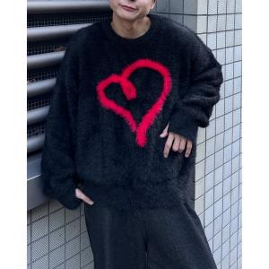 セーター ニット シャギーハートニット メンズ レディース
