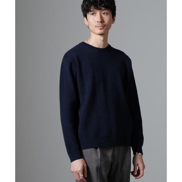 セーター ニット シルク混クルーネックニット メンズ