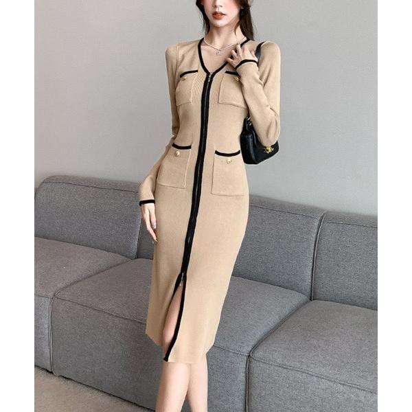 ワンピース ソフトニットペンシルワンピース