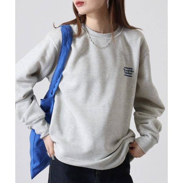 トレーナー スウェット Fleece-lined print sweatshirt / 裏起毛プリン...