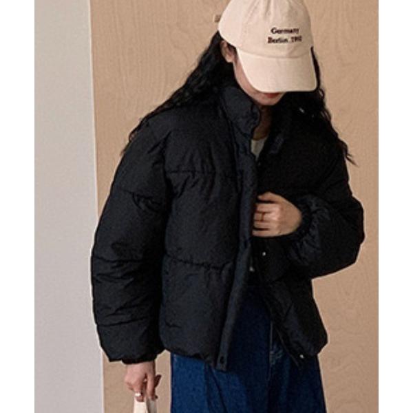 ダウンコート ダウンジャケット 6色展開 ショート丈 スタンドカラーエコダウンジャケット レディース