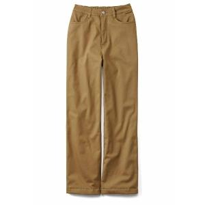パンツ リブ　イン　コンフォート　ぬくぬくでしあわせ　ゆったりはける裏ボアワイドパンツ レディース