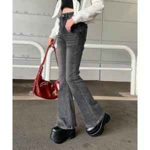 ジーンズ デニム デニムパンツ デニムフレアパンツ レディース