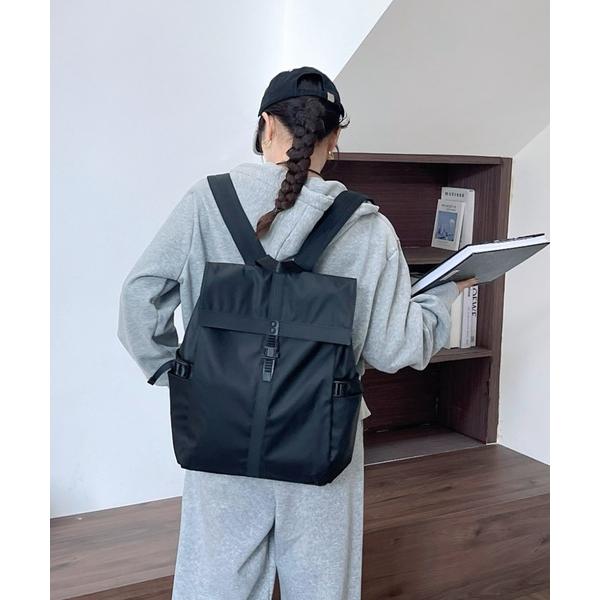 デイバック リュック 「ユニセックス商品/A4サイズ収納可」ナイロンフラップバックパック/リュック ...