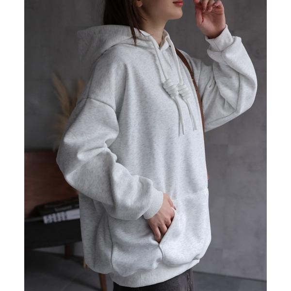 パーカー 裏起毛 オーバーサイズパーカー/フーディー/ビッグシルエットパーカー レディース