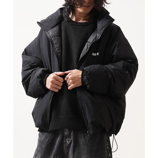 ダウンジャケット ダウン 「Laufer」シームレス ファイバー中綿 ショートスタンドジャケット /...