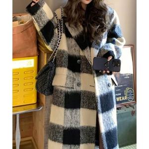 ▼エンフォルド【36】キルティング ダブル チェスター ロングコート ドッキング drop-kaitori_jk33-2311-105