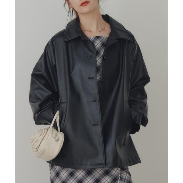 レザージャケット ライダース ケープレザーシャツジャケット レディース