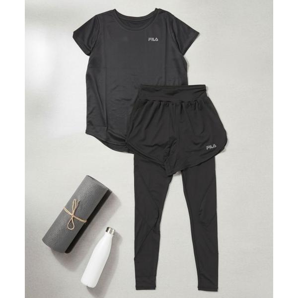 水着 「FILA/フィラ」レディース水陸両用コンプレッション2点セット 　フィットネスウェアセット ...