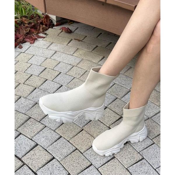 ブーツ ニットスニーカーブーツ レディース