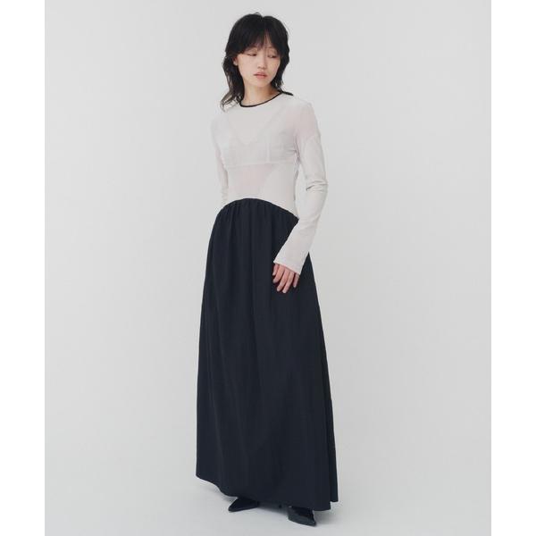 パーティードレス ワンピース VELOR  SWITCHING GATHER DRESS / ベロア...