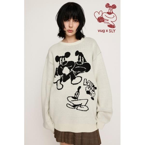 ニット セーター vug x SLY JQ KNIT TOPS バグ スライ ジャガード ニット ト...