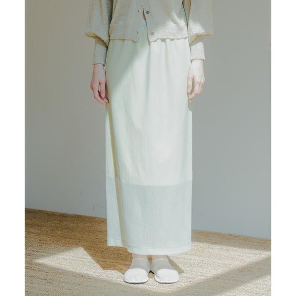 スカート 「WHYTO. / ホワイト」 SHEER I LINE SKIRT