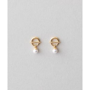 SIENA ROSE（シエナロゼ） ピアス Cラインのパールキャッチピアス「2粒