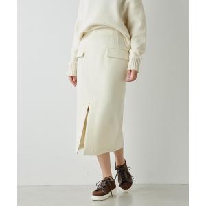 スカート 圧縮ウールスカート レディースの商品画像