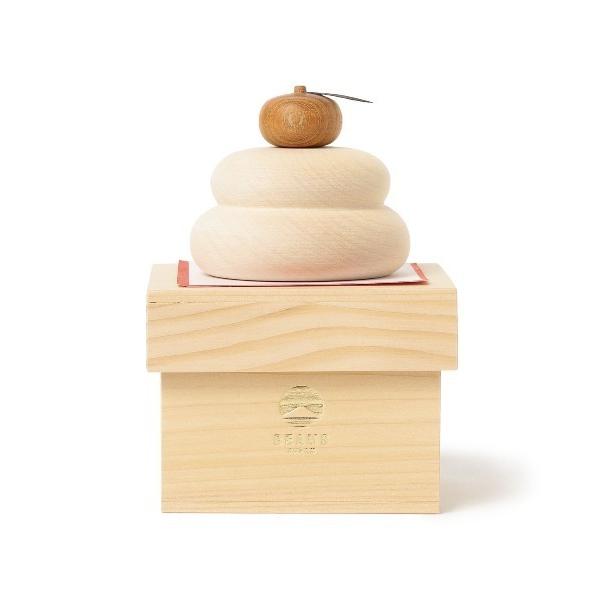 インテリア 「別注」けやき工芸 谷口 / 木の鏡餅 ミニ