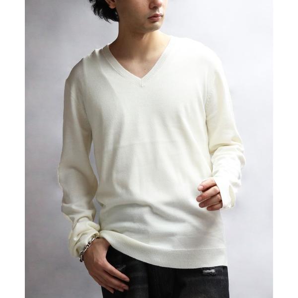 セーター ニット カシミヤタッチVネックセーター メンズ レディース
