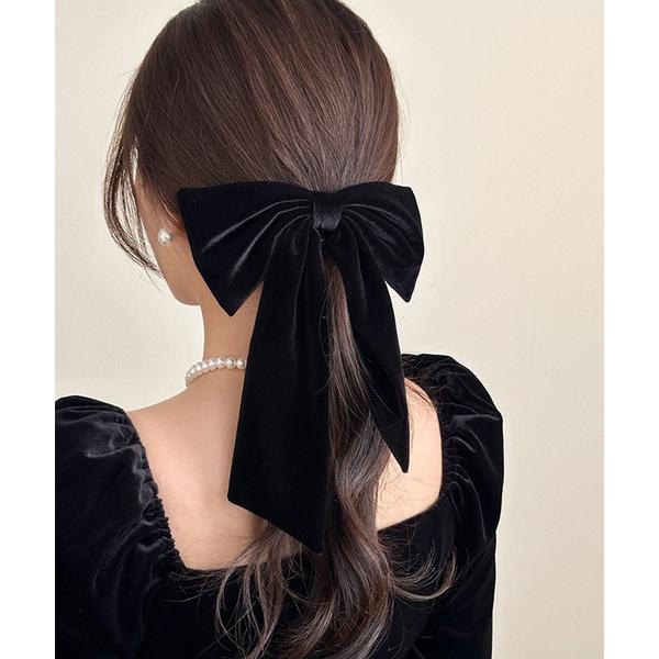 ヘアクリップ ベロアリボンバレッタ