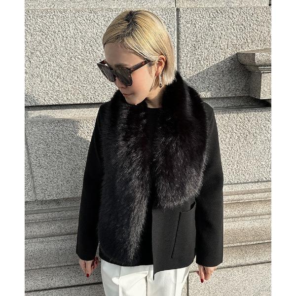 ニット セーター ２WAYリッチファーニットジャケット レディース