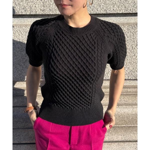 ニット セーター エアリーケーブルサマーニット レディース