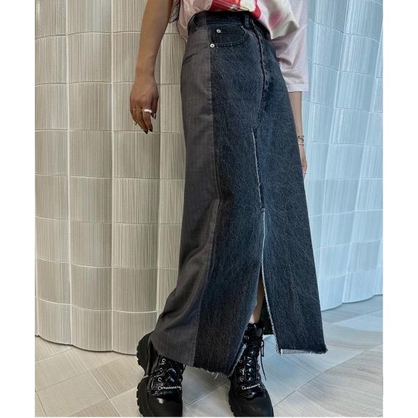 スカート DENIM DOCKING COMBINE SKIRT