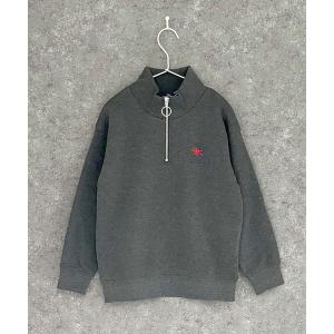 トレーナー 「POLO　CHAMPS」　綿タッチ　裏起毛　ピリング加工　オーバーサイズ　ハーフジップトレーナー キッズ 子供服 男の子 女の子