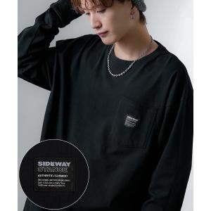 tシャツ 「SIDEWAY STANCE」ワンポイント刺しゅう ポケット ロンT メンズ レディース