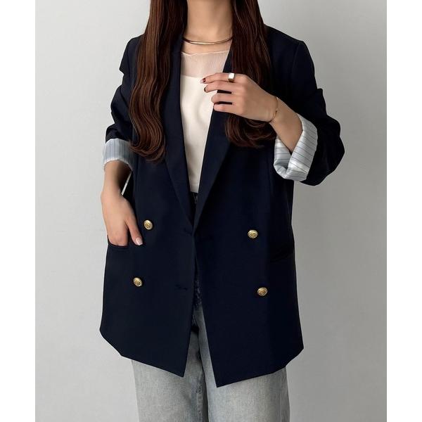 ジャケット テーラードジャケット ゴールドボタンテーラードジャケット レディース