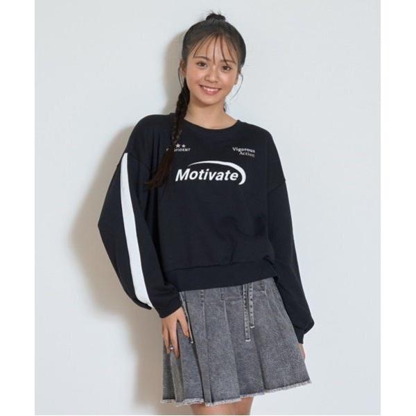 トレーナー  「LTXC」裏起毛ラインクロップドトレーナー キッズ 子供服 女の子