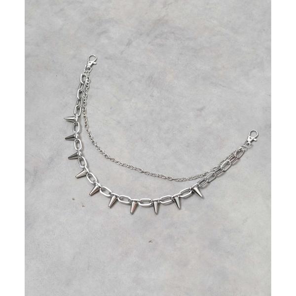 ウォレットチェーン 「Bl」２連スタッズチェーン　ウォレットチェーン