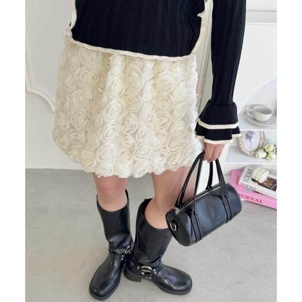 スカート ローズチュールバルーンスカート