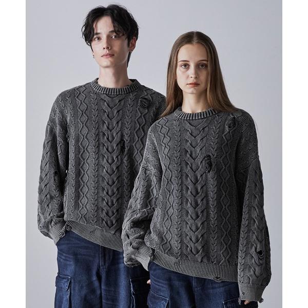 セーター ニット 「CLEL」High Vintage Design Damage Knit / ハ...