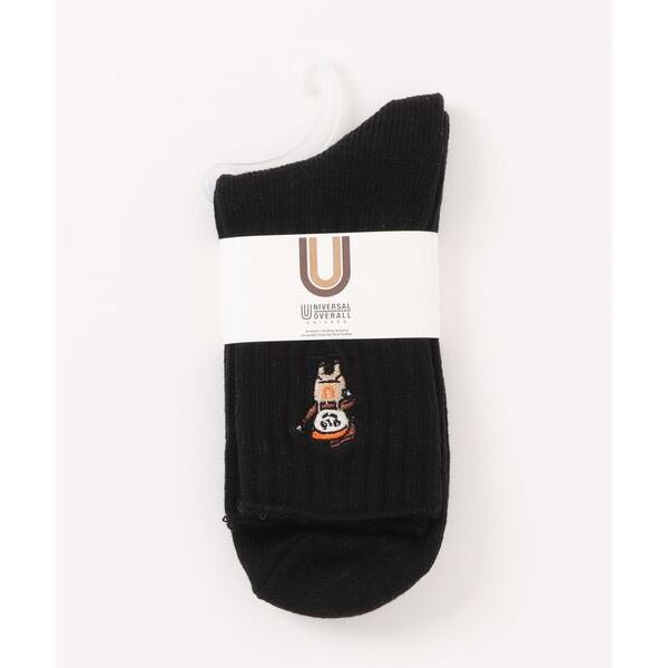 靴下 「UNIVERSAL OVERALL」WINDYリブクルーソックス LU-412 メンズ レデ...