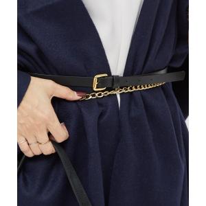 ベルト 「ATELIER AMBOISE/アトリエ アンボワーズ」 チェーンコンビベルト レディース