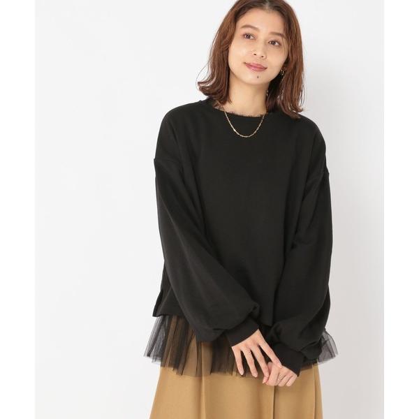 tシャツ チュールレイヤードプルオーバー レディース