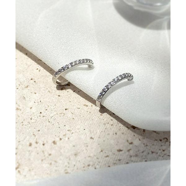 イヤーカフ 落ちにくい！痛くなりにくい　シンプルビジューイヤーカフ レディース メンズ