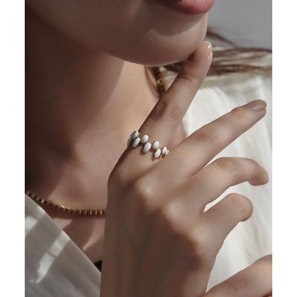 指輪 リング 入学式 金属アレルギー対応 ホワイトカラーリング レディース