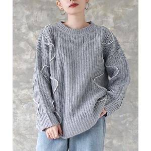 ニット セーター リンキングウェーブ 片畔編み ...の商品画像