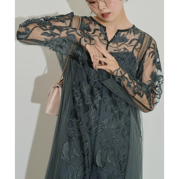 ドレス Ethnic side pleats dress