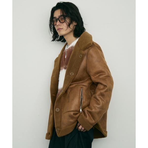 ブルゾン アウター back boa suede reversible jacket / 裏ボアポリ...