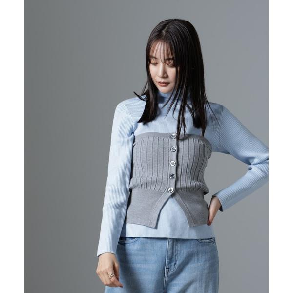 ニット セーター 椿オイル加工リブタートルニット レディース