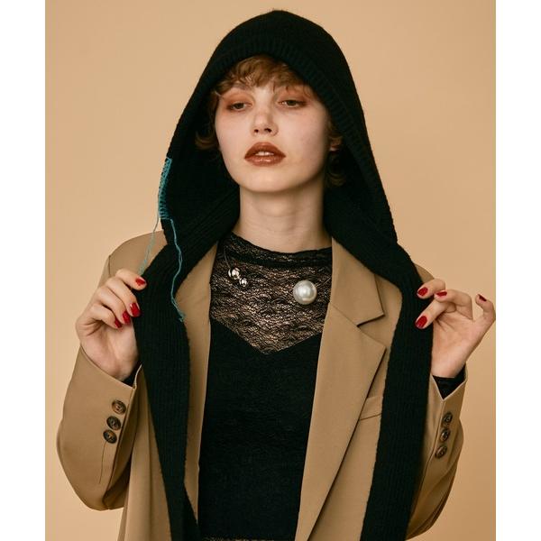 ニット帽 ニットキャップ ロングイヤーフラップニットキャップマフラー レディース