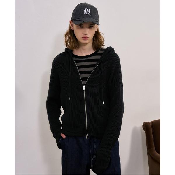 セーター ニット 「BLAYMORE」Zip Up Hoodie Knit / ダブルジップ フィン...
